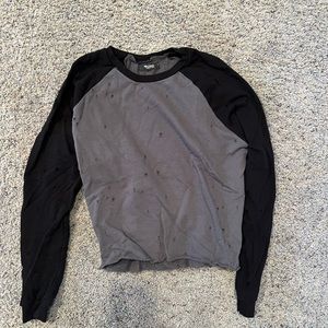 Gallagher Raglan Tee. Michael Lauren. Size M. Onyx and Black.